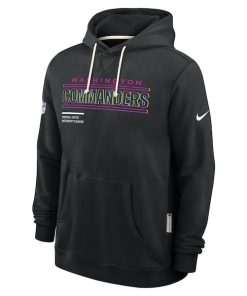 Alternative view of Washington Commanders Nike 2025 NFL Crucial Catch Sideline Standard Issue Dri-FIT Hoodie - Black