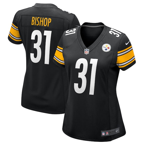 Beanie Bishop Pittsburgh Steelers Nike Women's Game Jersey - Black - Image 2