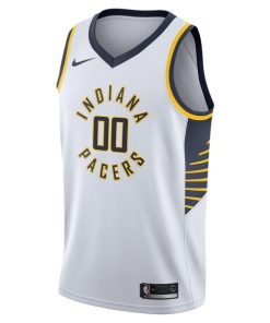 Alternative view of Indiana Pacers Nike 2020/21 Swingman Custom Jersey - Association Edition - White
