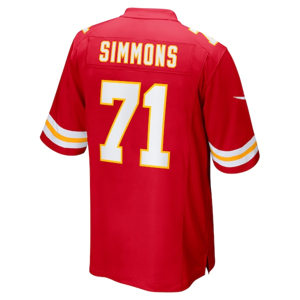 Josh Simmons Kansas City Chiefs Nike Team Game Jersey - Red - Image 3