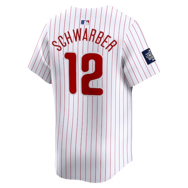Kyle Schwarber Philadelphia Phillies Nike 2024 MLB World Tour London Series Home Limited Player Jersey - White - Image 3