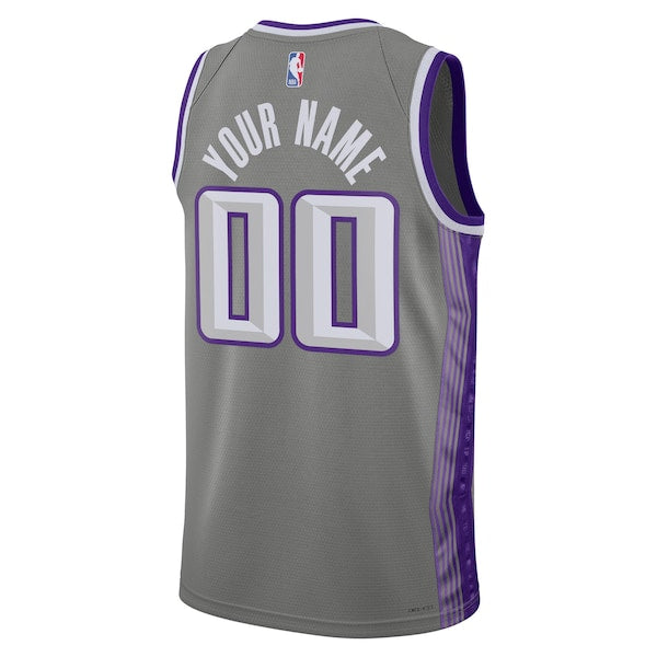 Sacramento Kings Nike Unisex 2022/23 Swingman Custom Jersey - City Edition - Black - Image 3