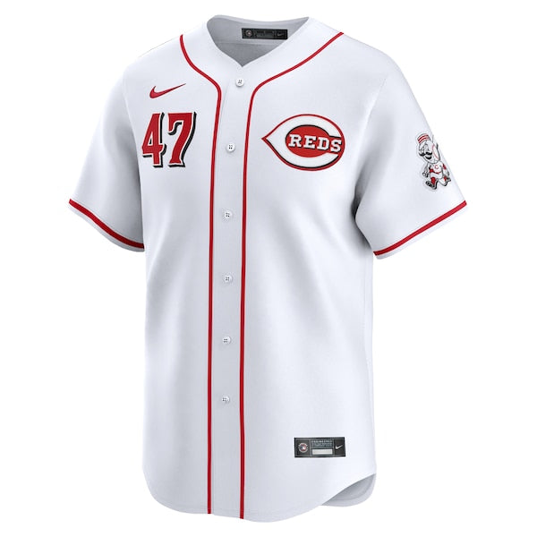 Frankie Montas Cincinnati Reds Nike Home Limited Player Jersey - White - Image 2