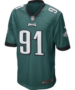 Alternative view of Fletcher Cox Philadelphia Eagles Nike Game Jersey - Midnight Green