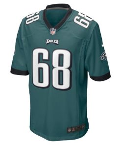 Alternative view of Jordan Mailata Philadelphia Eagles Nike Game Jersey - Midnight Green