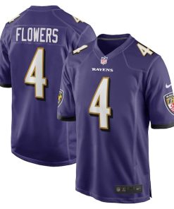 Zay Flowers Baltimore Ravens Nike 2023 NFL Draft First Round Pick Game Jersey - Purple