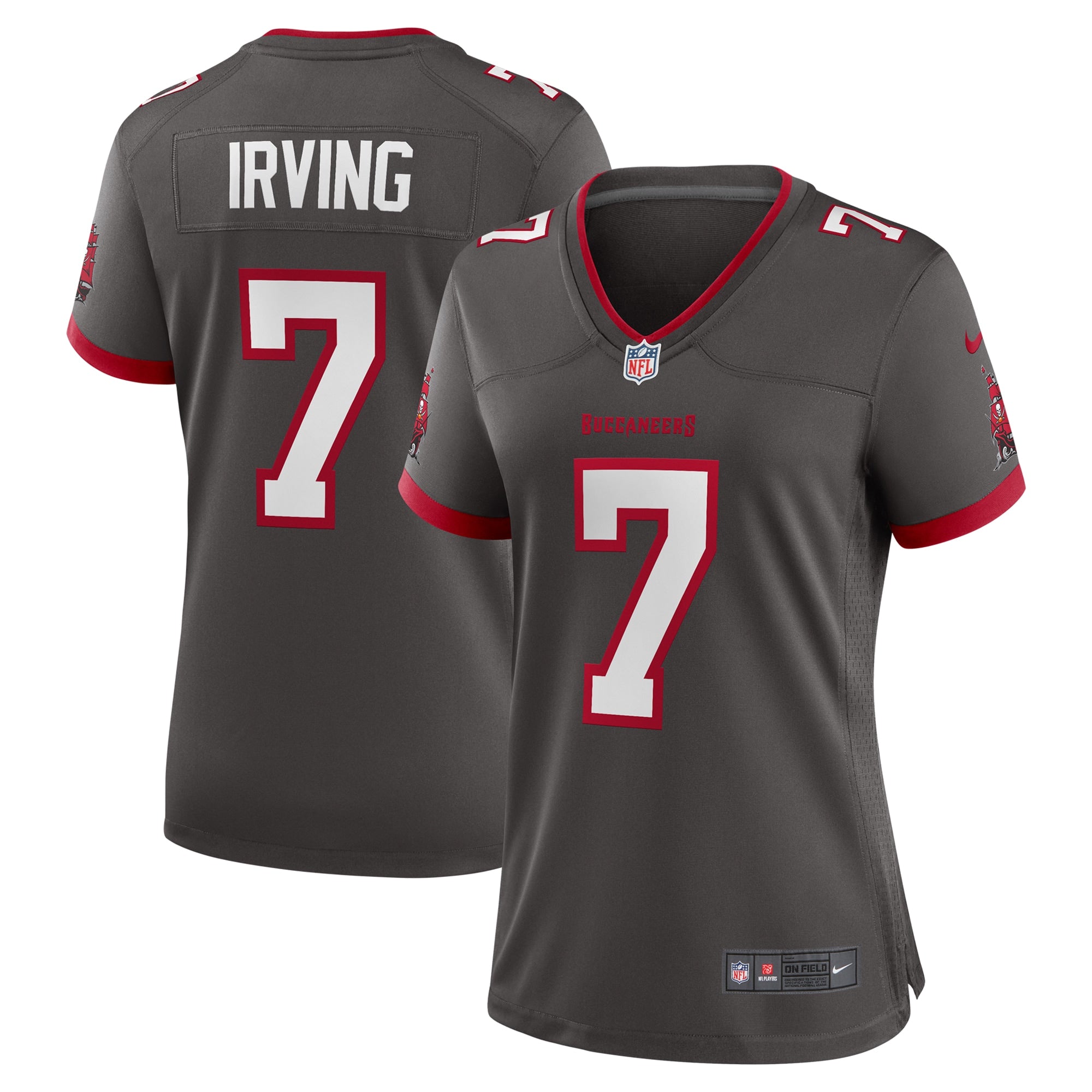 Bucky Irving Tampa Bay Buccaneers Nike Women's Game Jersey - White/Red/Pewter - Image 8