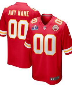 Kansas City Chiefs Nike Super Bowl LVIII Patch Custom Game Jersey - Red