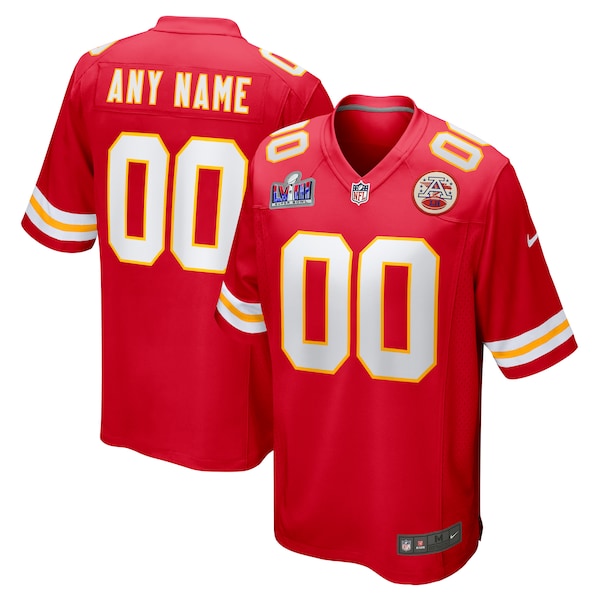 Kansas City Chiefs Nike Super Bowl LVIII Patch Custom Game Jersey - Red