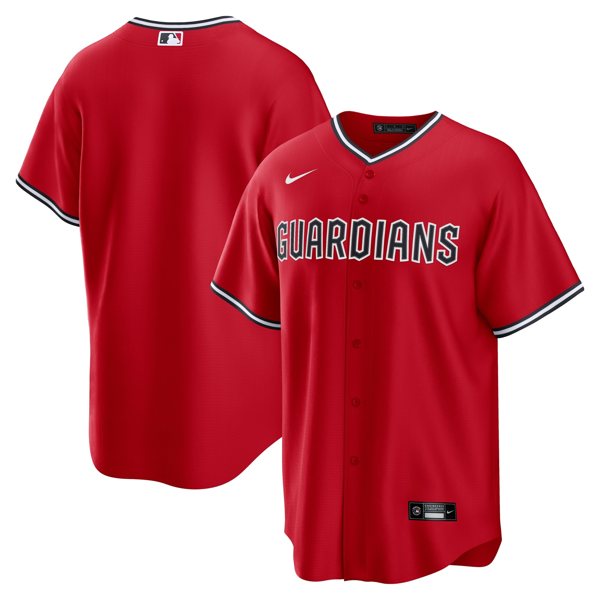 Cleveland Guardians Nike Home Replica Jersey - White/Red - Image 5
