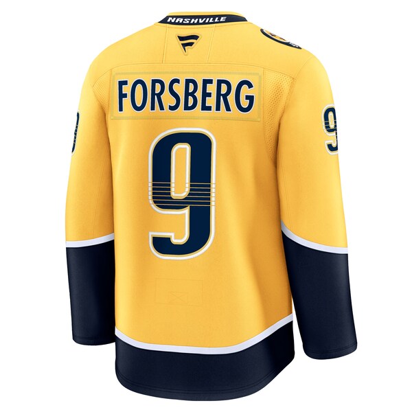 Filip Forsberg Nashville Predators Home Premium Jersey - Gold - Image 3