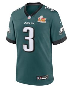 Alternative view of Nolan Smith Philadelphia Eagles Nike Super Bowl LIX Game Player Jersey - Midnight Green