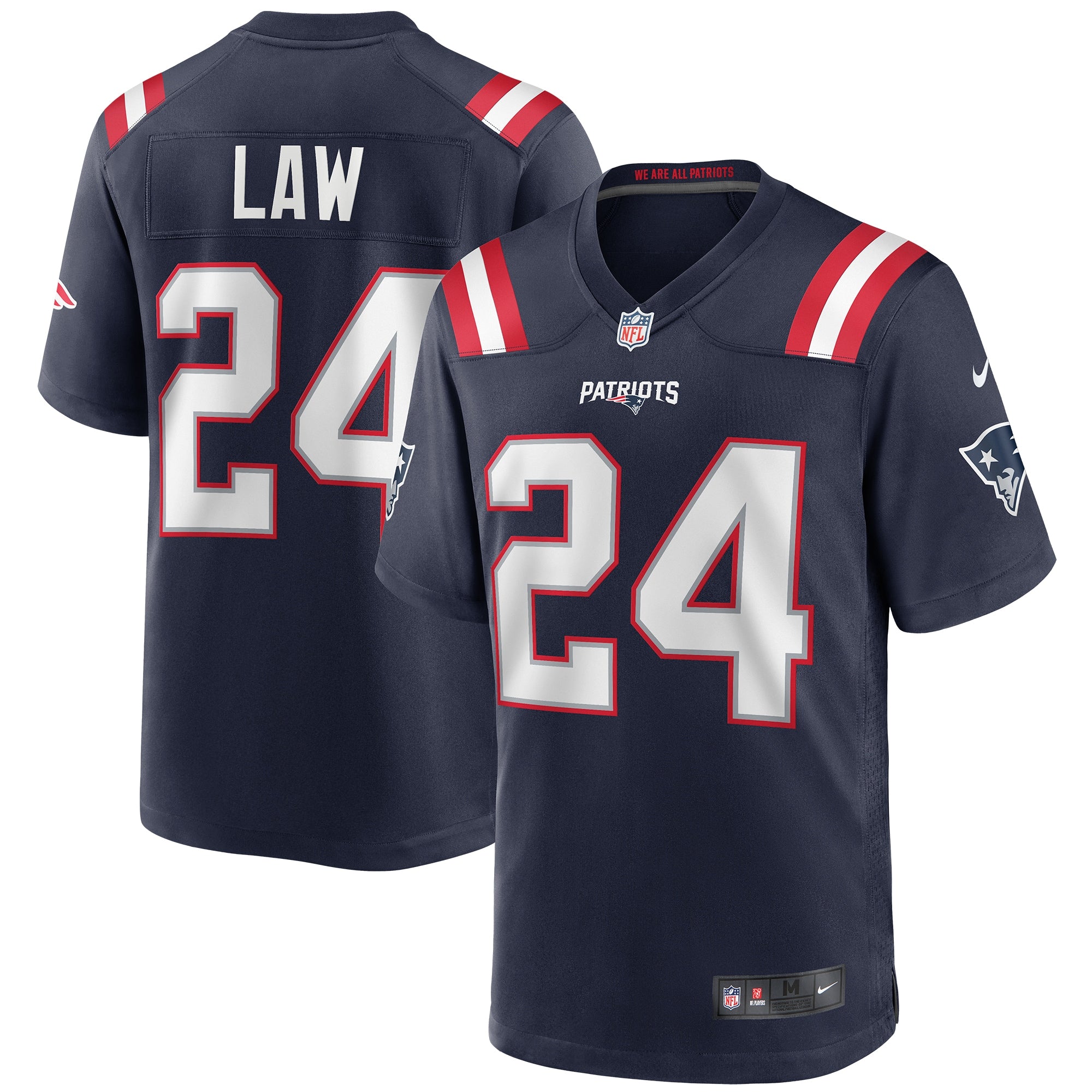 Ty Law New England Patriots Nike Retired Player Alternate Game Jersey - Red/Navy - Image 5