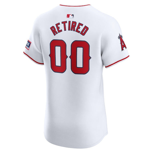 Los Angeles Angels Nike Home Elite Pick-A-Player Retired Roster Patch Jersey - White - Image 3