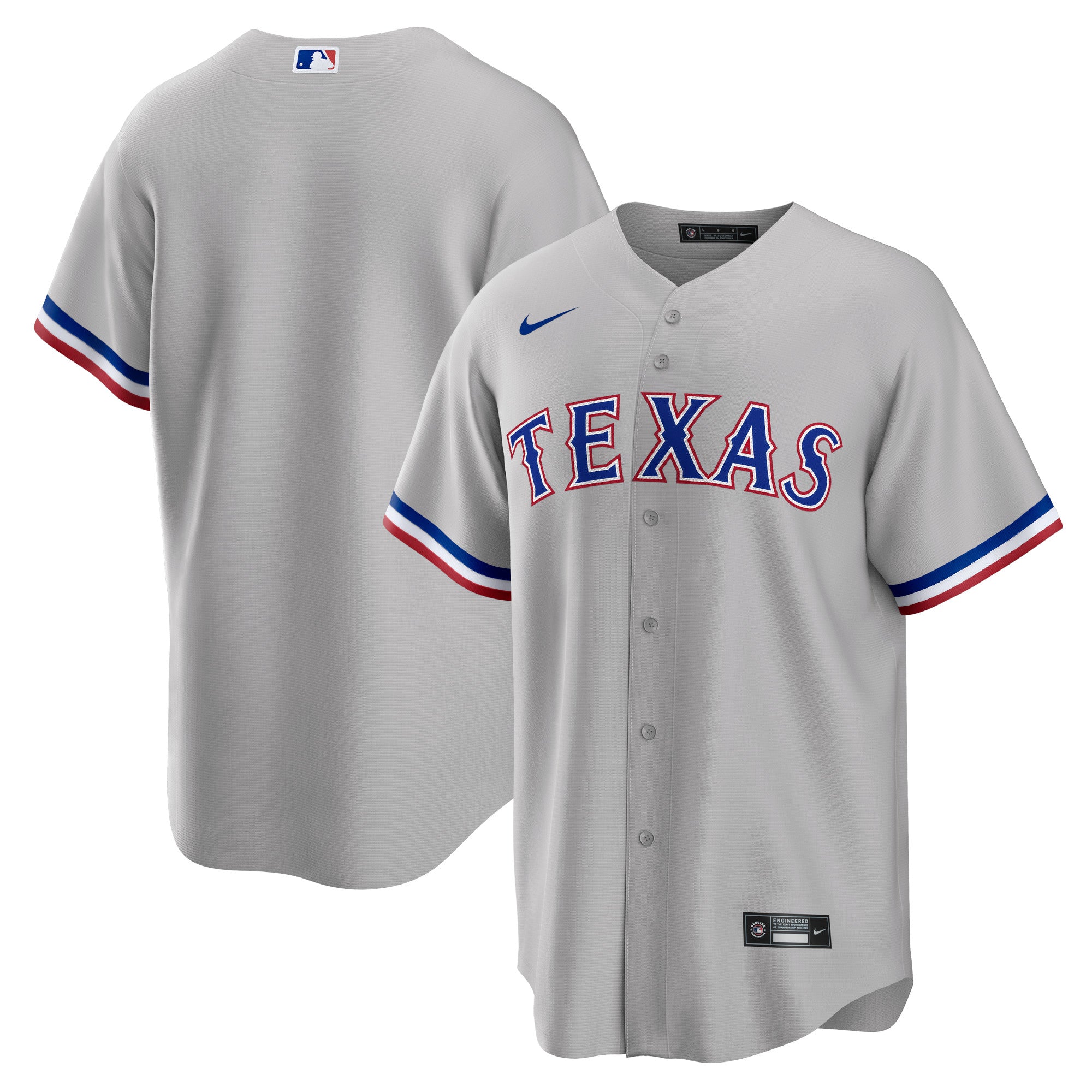 Texas Rangers Nike Alternate Replica Team Logo Jersey - Royal/White/Gray - Image 6