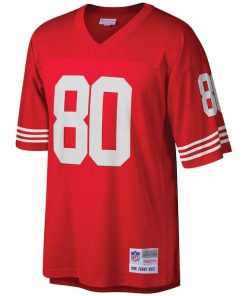 Alternative view of Jerry Rice San Francisco 49ers 1990 Retired Player Replica Jersey - Scarlet
