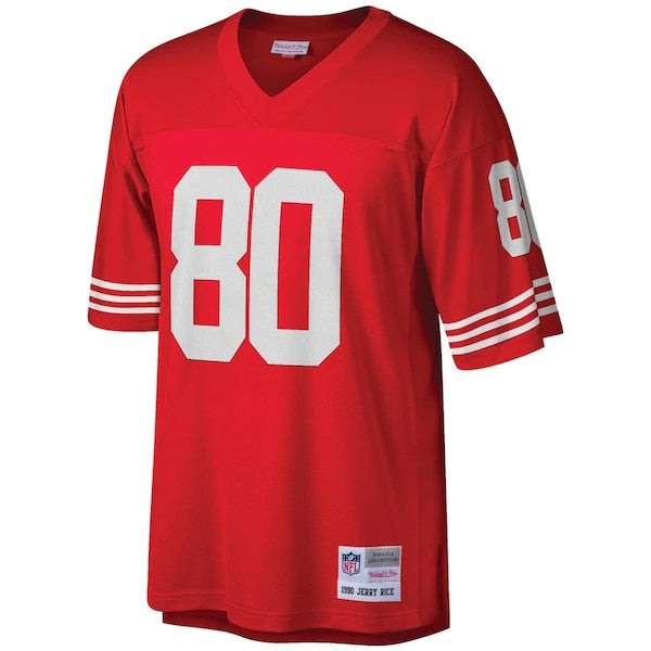 Jerry Rice San Francisco 49ers 1990 Retired Player Replica Jersey - Scarlet - Image 2