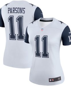 Alternative view of Micah Parsons Dallas Cowboys Nike Women's Alternate Legend Jersey - White/Navy