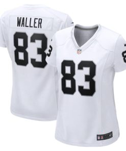 Alternative view of Darren Waller Las Vegas Raiders Nike Women's Player Jersey - White/Black