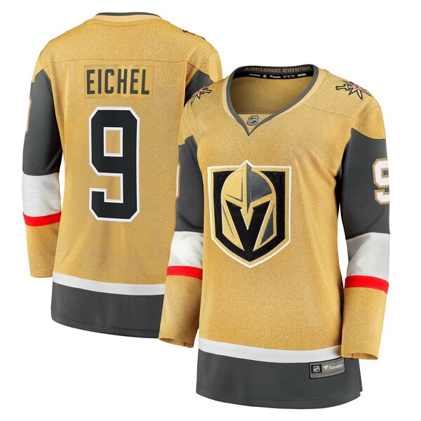Jack Eichel Vegas Golden Knights Women's Home Breakaway Player Jersey - Gold