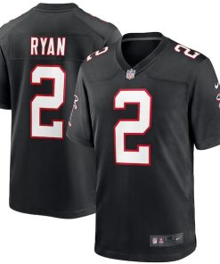 Men's Nike Matt Ryan Black Atlanta Falcons Throwback Game Jersey