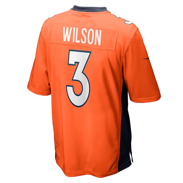 Russell Wilson Denver Broncos Nike Game Jersey - Orange/Navy/White - Image 4