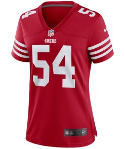 Alternative view of Fred Warner San Francisco 49ers Nike Women's Team Game Player Jersey - Scarlet