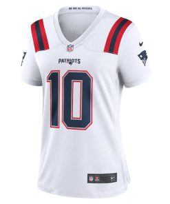 Alternative view of Mac Jones New England Patriots Nike Women's Game Jersey - White