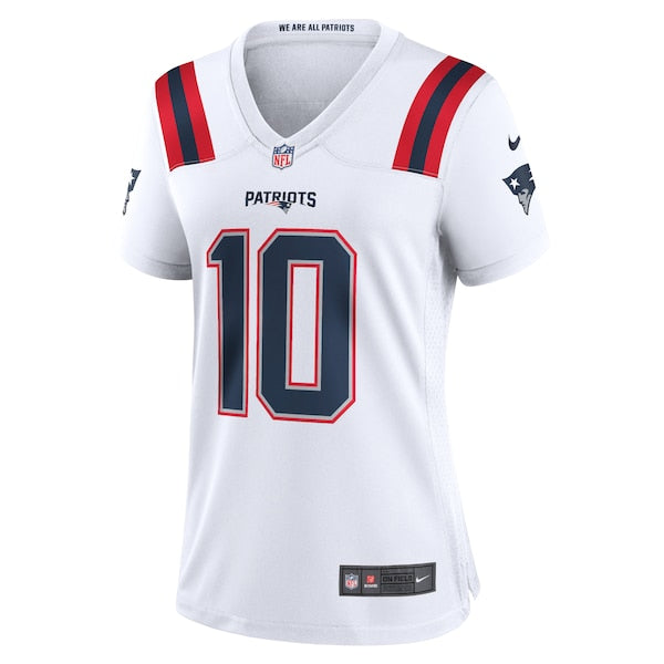 Mac Jones New England Patriots Nike Women's Game Jersey - White - Image 2