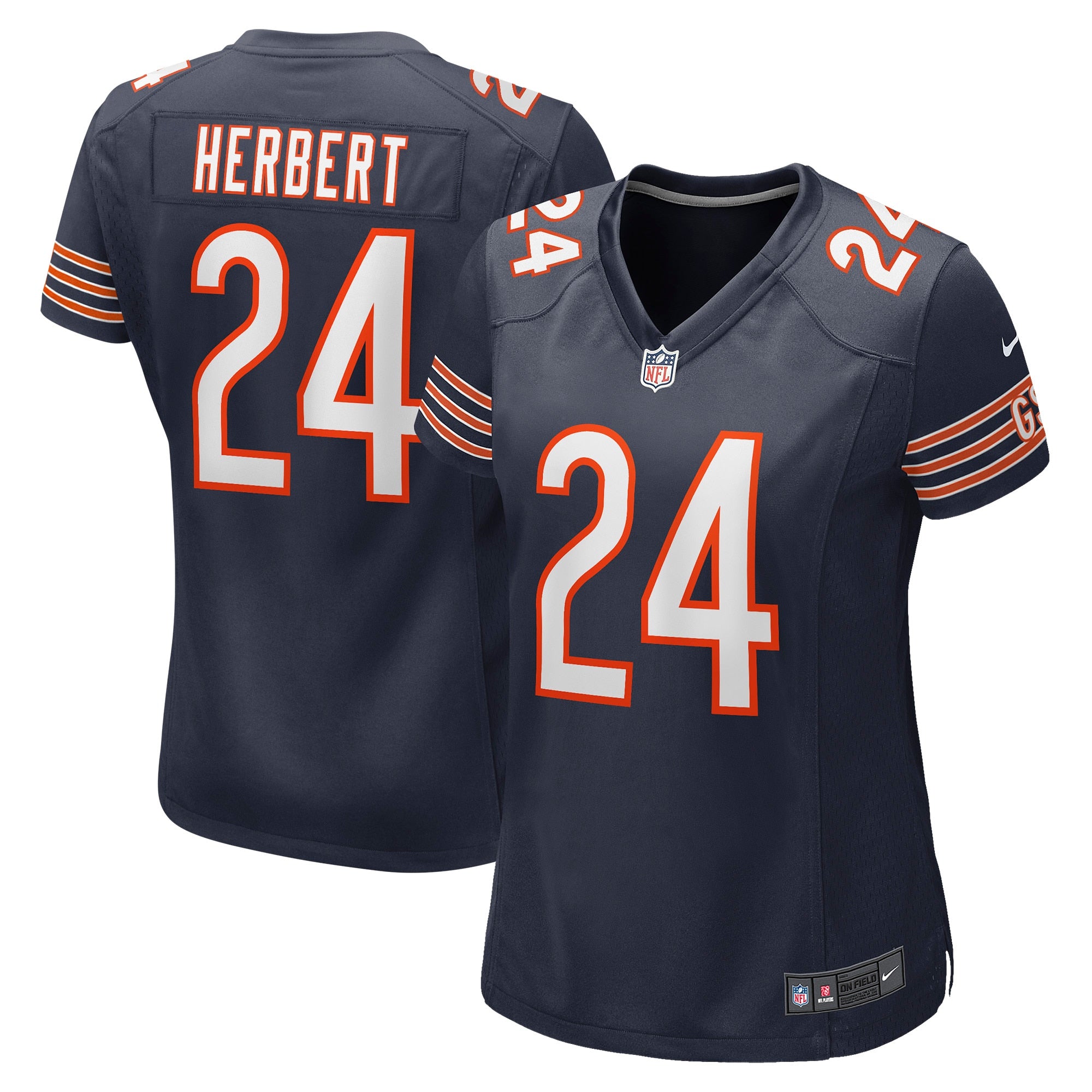 Khalil Herbert Chicago Bears Nike Women's Alternate Game Player Jersey - Orange/Navy - Image 6