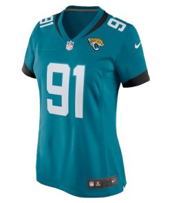 Alternative view of Dawuane Smoot Jacksonville Jaguars Nike Women's Game Jersey - Teal