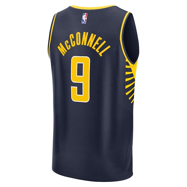 T.J. McConnell Indiana Pacers Youth Fast Break Replica Player Jersey - Icon Edition - Navy - Image 3