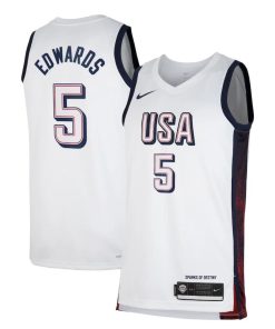 Anthony Edwards Unisex Nike Men's USA Basketball 2024 Swingman Player Jersey - White