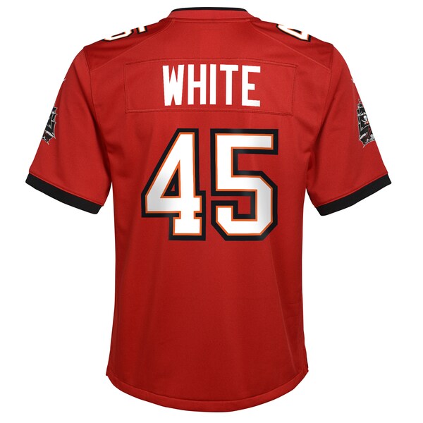 Devin White Tampa Bay Buccaneers Nike Youth Game Jersey - Red/Orange/Pewter - Image 4
