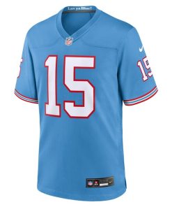 Alternative view of Nick Westbrook-Ikhine Tennessee Titans Nike Oilers Throwback Player Game Jersey - Light Blue