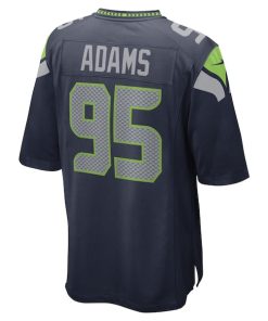 Alternative view of Myles Adams Seattle Seahawks Nike Game Player Jersey - College Navy