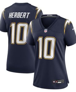 Alternative view of Justin Herbert Los Angeles Chargers Nike Women's Alternate Super Chargers Game Jersey - Navy/Gold
