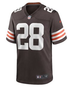 Alternative view of Jeremiah Owusu-Koramoah Cleveland Browns Nike Game Jersey - Brown