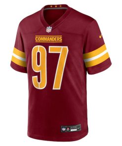 Alternative view of Eddie Goldman Washington Commanders Nike Team Game Jersey -  Burgundy