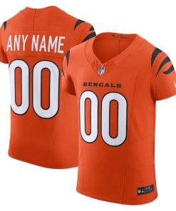 Alternative view of Cincinnati Bengals Nike Alternate Vapor F.U.S.E. Elite Custom Jersey - Men's Orange/Black