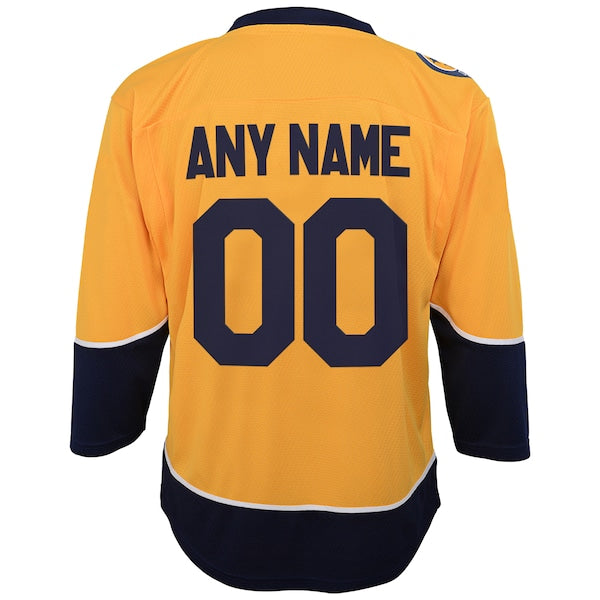 Nashville Predators Youth Home Replica Custom Jersey - Gold - Image 3