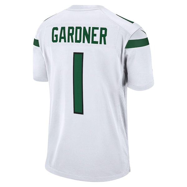 Ahmad Sauce Gardner New York Jets Nike Player Game Jersey - White/Green - Image 4