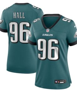 Gabe Hall Philadelphia Eagles Nike Women's Team Game Jersey - Midnight Green