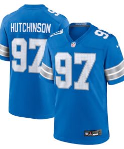 Aidan Hutchinson Detroit Lions Nike Game Jersey - Blue/Black/White