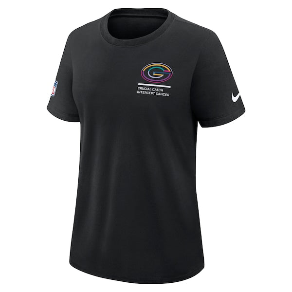 Green Bay Packers Nike Women's 2025 NFL Crucial Catch Tri-Blend Dri-FIT T-Shirt - Black - Image 2