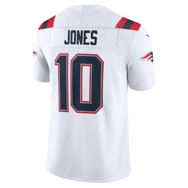 Mac Jones New England Patriots Nike Vapor Limited Jersey - White/Navy - Image 4