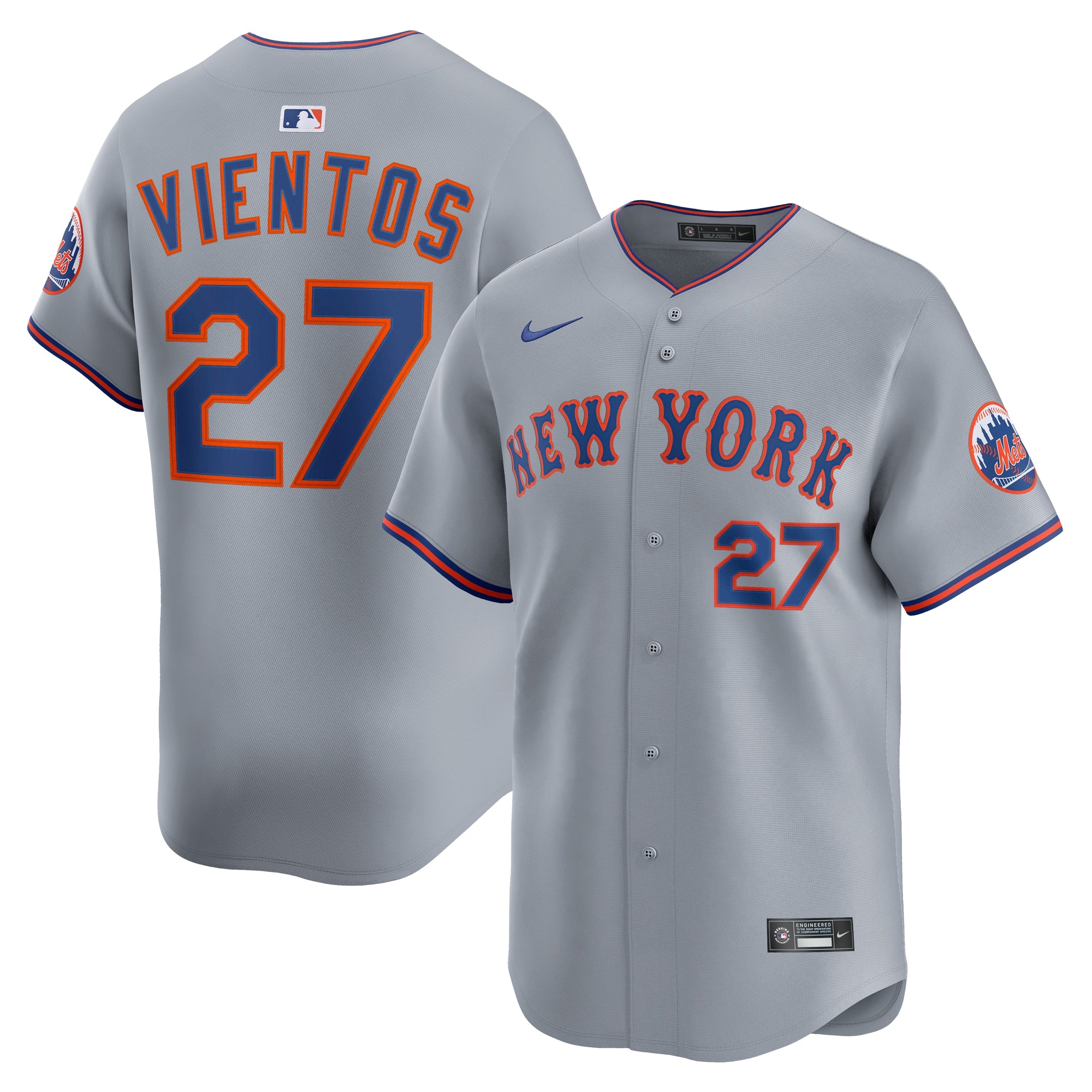Mark Vientos New York Mets Nike Alternate Limited Player Jersey - Royal/Gray - Image 5
