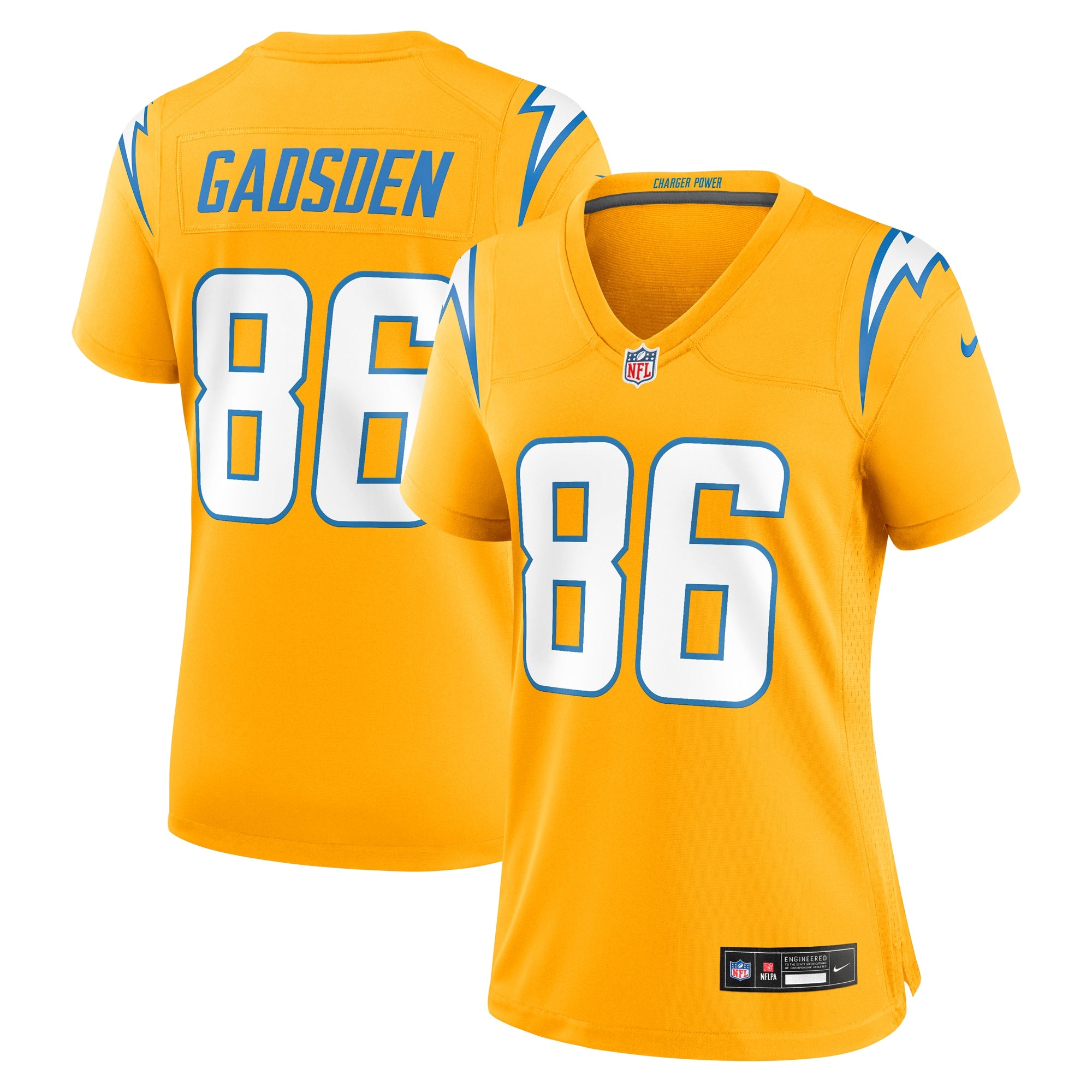 Oronde Gadsden Los Angeles Chargers Nike Women's Alternate 2 Super Chargers Game Jersey - Navy/Gold/Powder Blue - Image 5