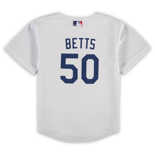 Mookie Betts Los Angeles Dodgers Nike Preschool Replica Player Jersey - White - Image 3