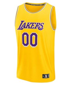 Alternative view of Los Angeles Lakers  Fast Break Custom Jersey - Icon Edition - Gold